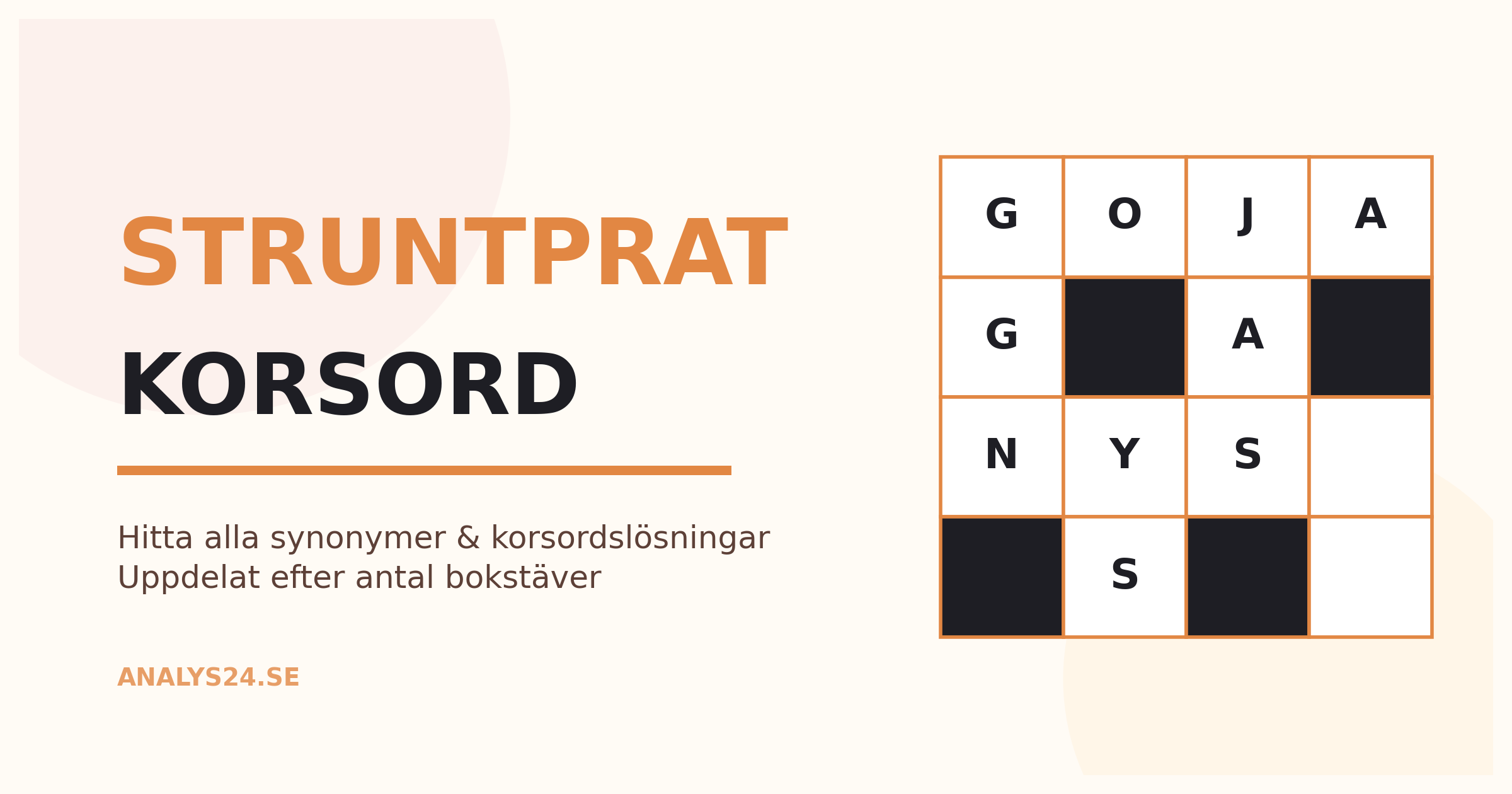 Struntprat korsord