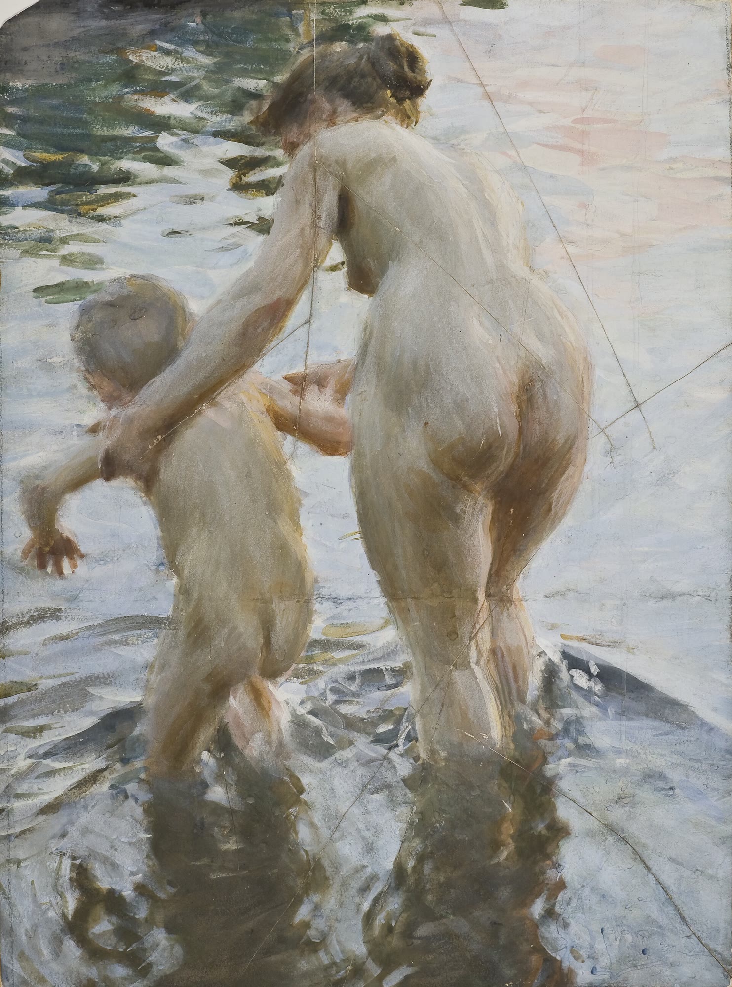 Une première , 1888. Gouache på papper, 76 × 56 cm. Nationalmuseum, Stockholm.