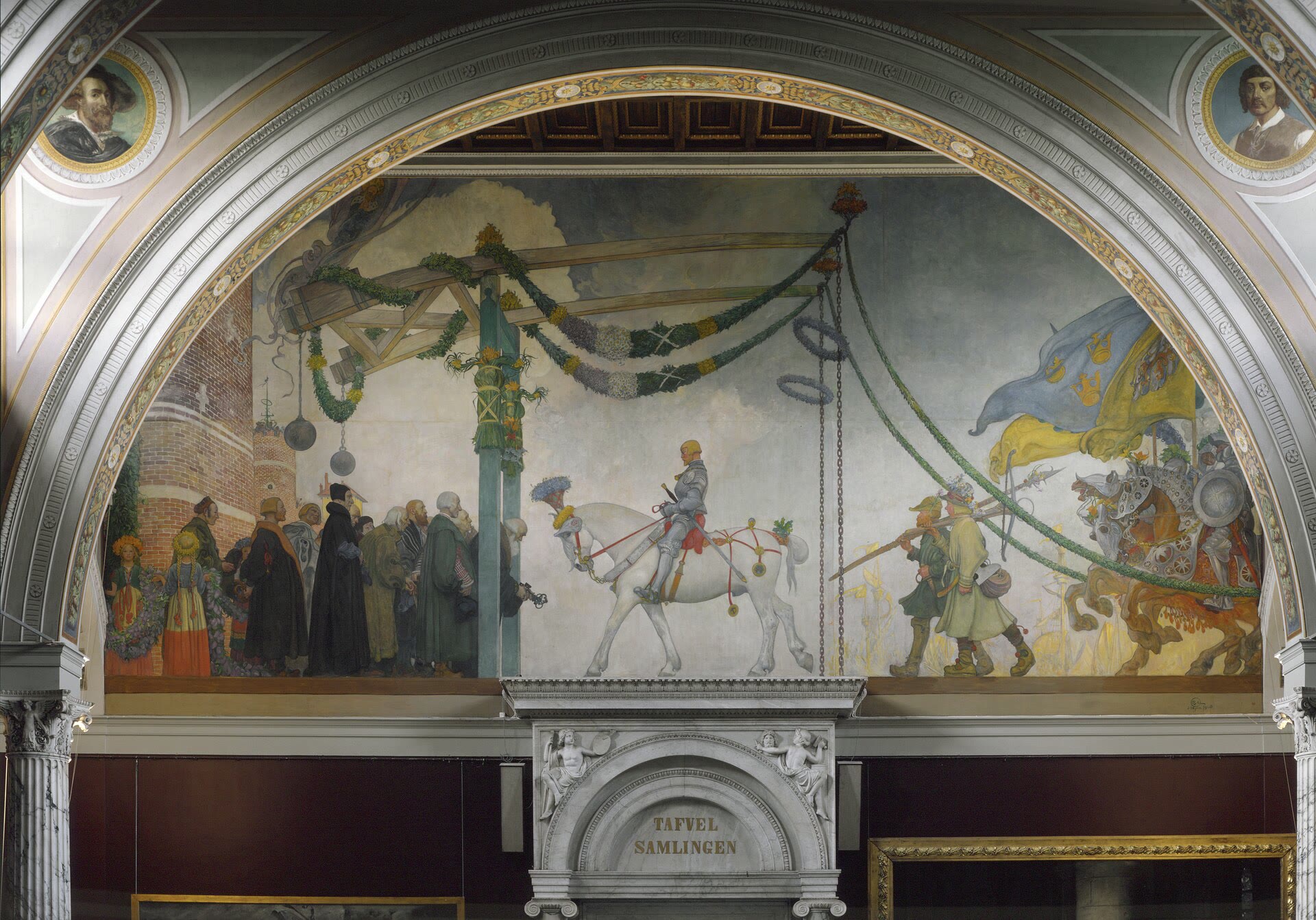 Gustav Vasas intåg i Stockholm 1523 , 1908. Olja på duk, 700 × 1400 cm. Nationalmuseum, Stockholm.