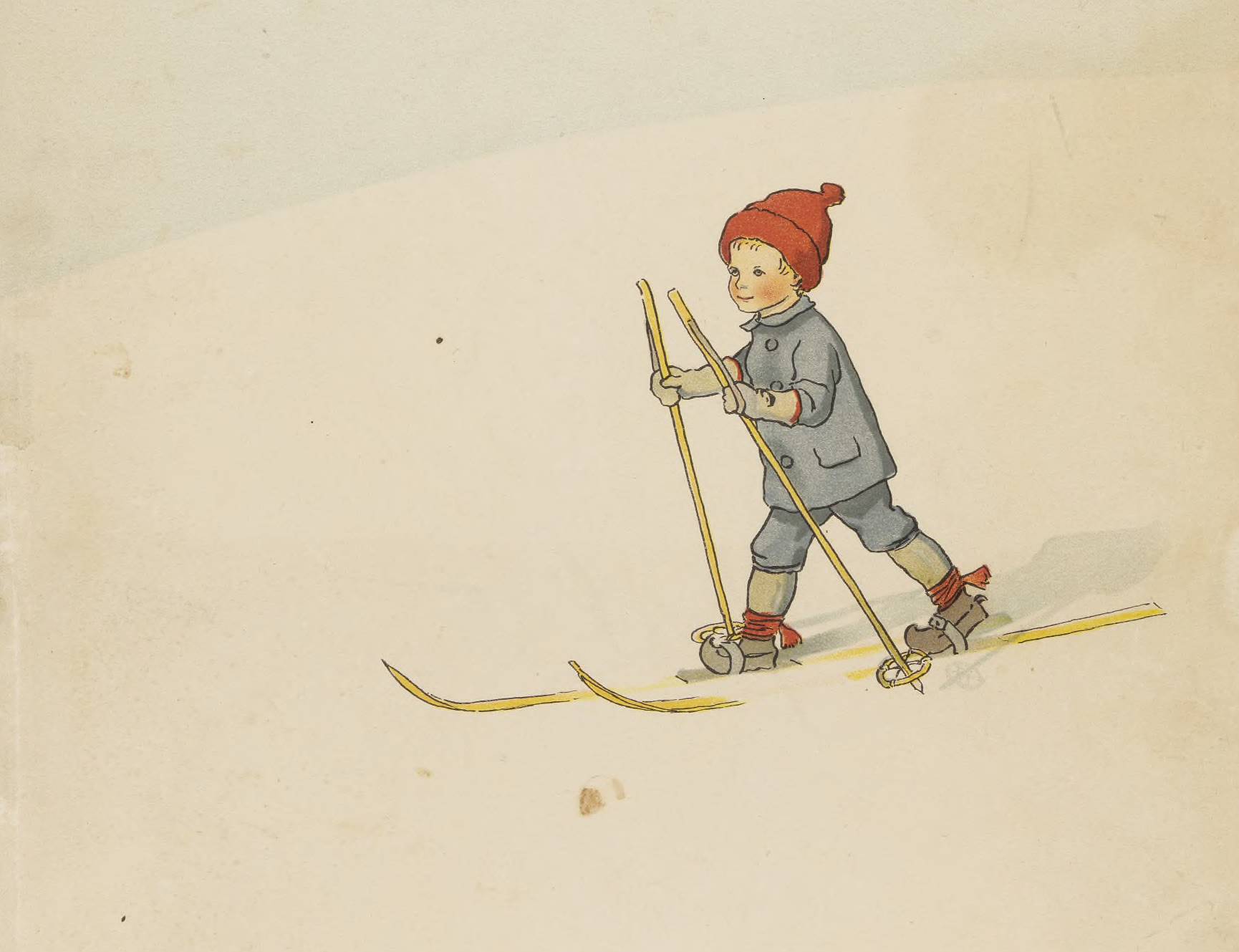 Olles skidfärd , 1907. Bokillustration. Wahlström & Widstrand, Stockholm.