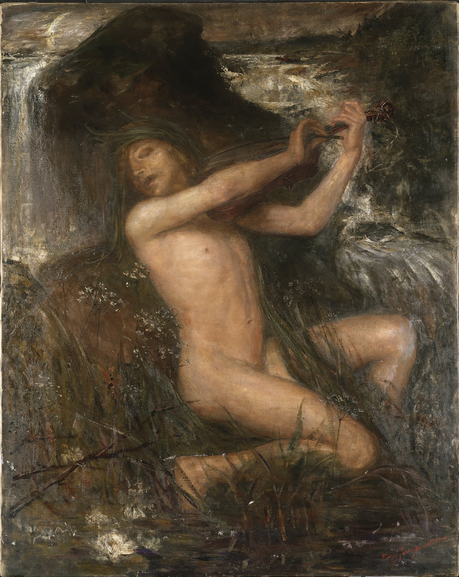 Näcken , 1882. Olja på duk. Nationalmuseum, Stockholm.